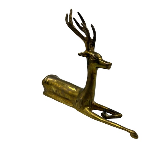 Vintage brass deer